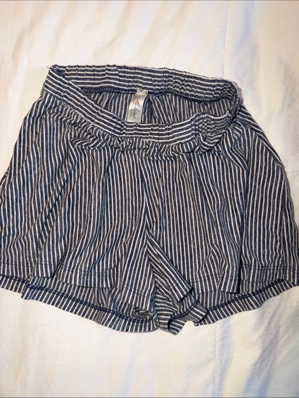 mahina Navy and White Striped Women’s Shorts